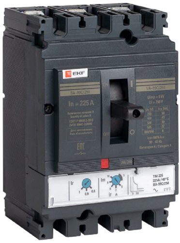 Выключатель автоматический в литом корпусе EKF PROxima Compact250 ВА-99C 3п 225А 45кА картинка